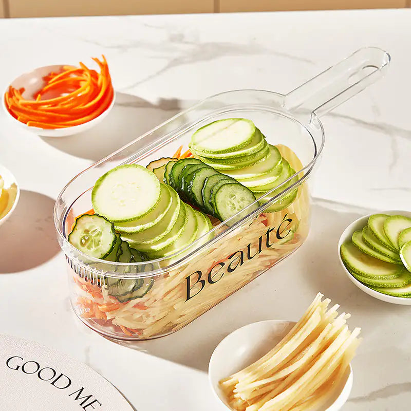 Multifunctional Vegetable Cutter - Basket and Brush Included