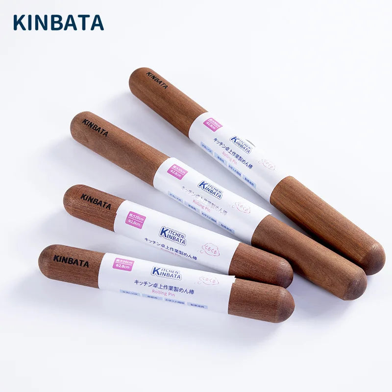 Japanese Ebony Wooden Rolling Pin for Baking and Crafts - Black Fondant and Cake Decoration