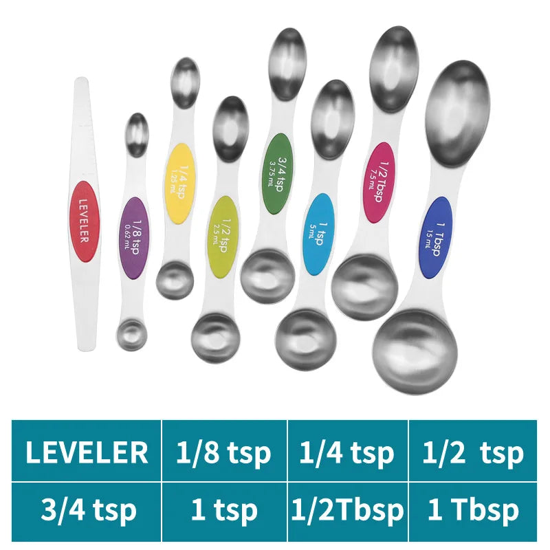 Measuring Spoons Set - Heavy Duty Stainless Steel Measuring Tools For Kitchen Cooking and Home Baking.