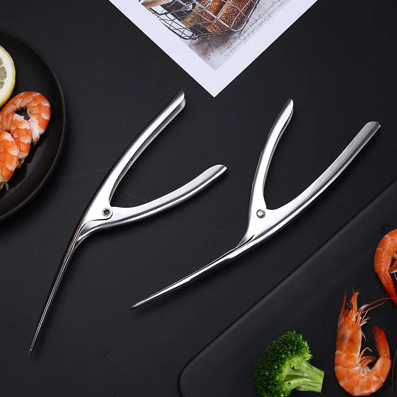 Kitchen Accessories Shrimp Peeler Stainless Steel Seafood Cooking Tools Creative Convenient Shrimp Peel Device Kitchen Gadgets.