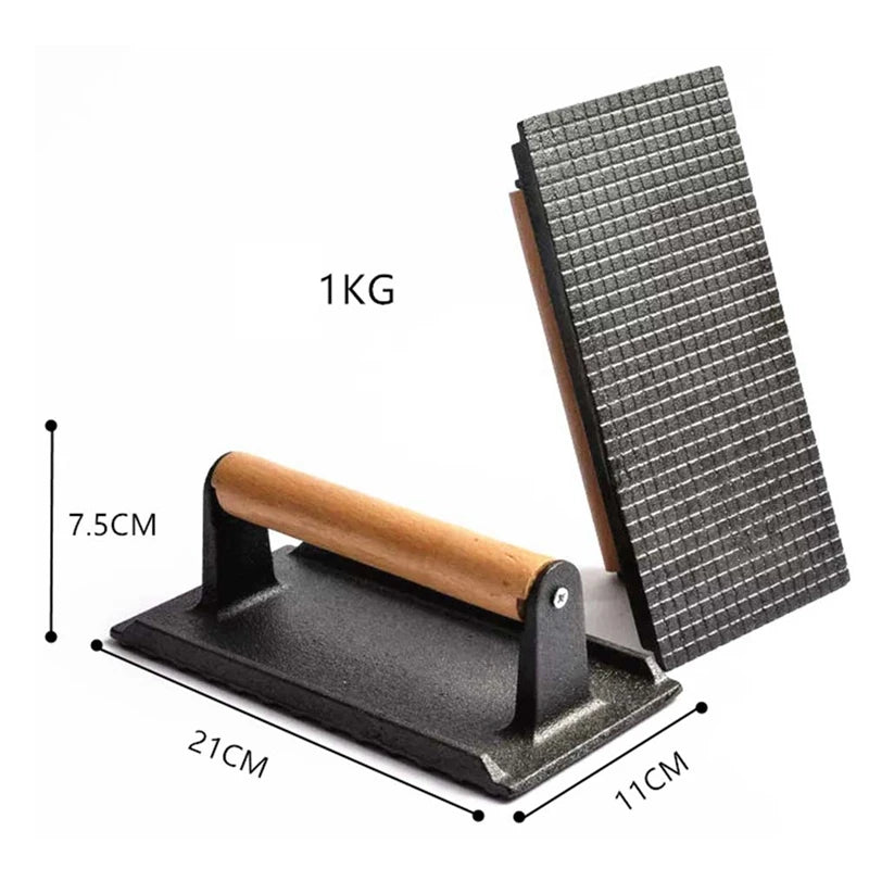 Heavy-Duty Cast Iron Grill Presses.