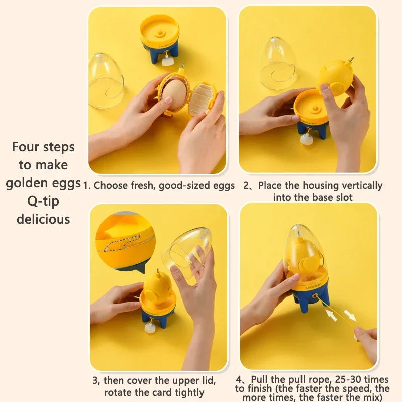 Egg Yolk Shaker Gadget Mixing Golden Whisk Eggs Spin Mixer Stiring Blender Maker Puller Cooking Baking Tool For Smart Customers.