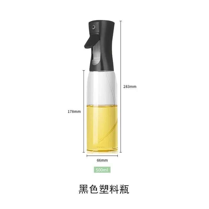 Press-type Oil Spray Bottle 200/300/500ML Kitchen Cooking Oil Sprayer Outdoor Barbecue Oil Spray Bottle Vinegar Soy Sauce.