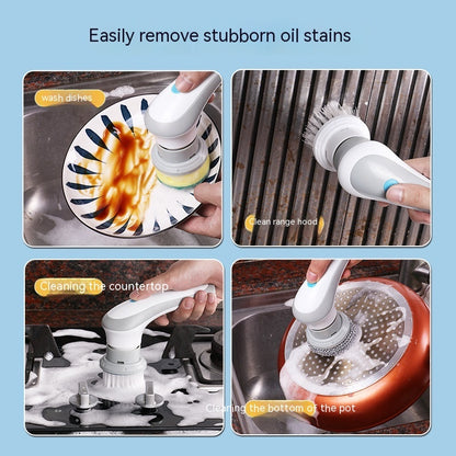 Electric 4-in-1 Handheld Cleaning Brush - Cordless Spin Scrubber
