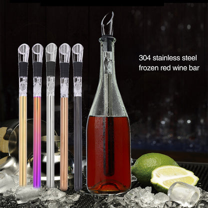 Stainless Steel Wine Bottle Cooler Stick with Leakproof Chilling Rod - Perfect for Wine and Beer Beverages