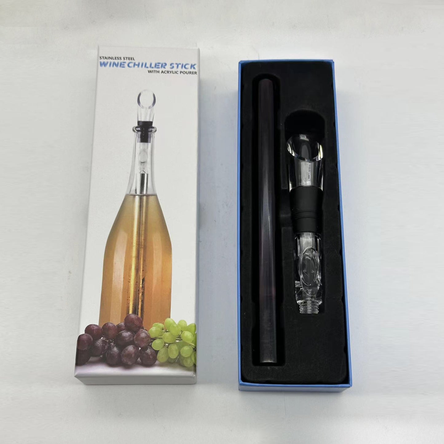 Stainless Steel Wine Bottle Cooler Stick with Leakproof Chilling Rod - Perfect for Wine and Beer Beverages