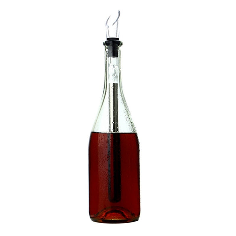 Stainless Steel Wine Bottle Cooler Stick with Leakproof Chilling Rod - Perfect for Wine and Beer Beverages
