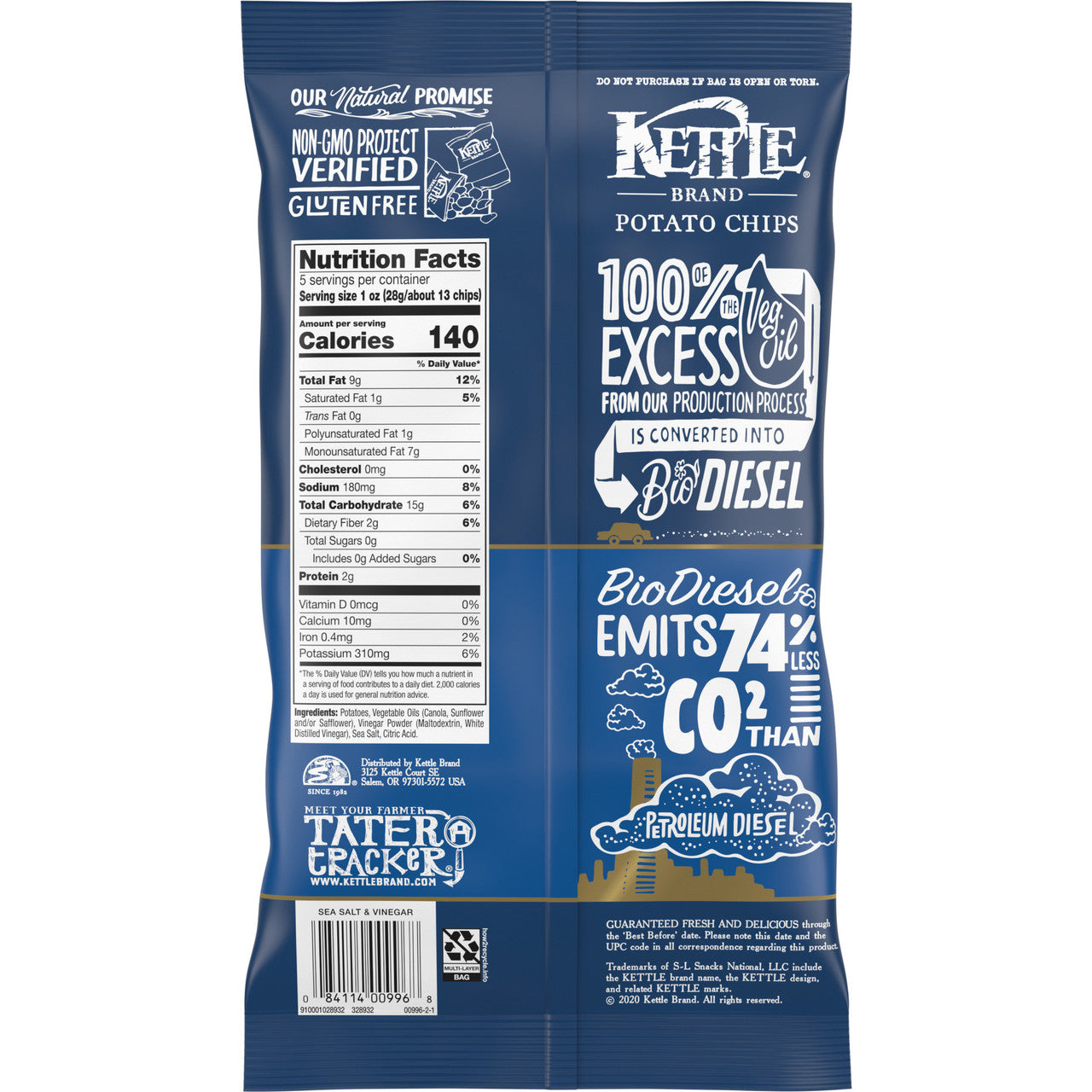 Kettle Chips Salt & Vinegar Potato Chips (15x5 Oz)-10