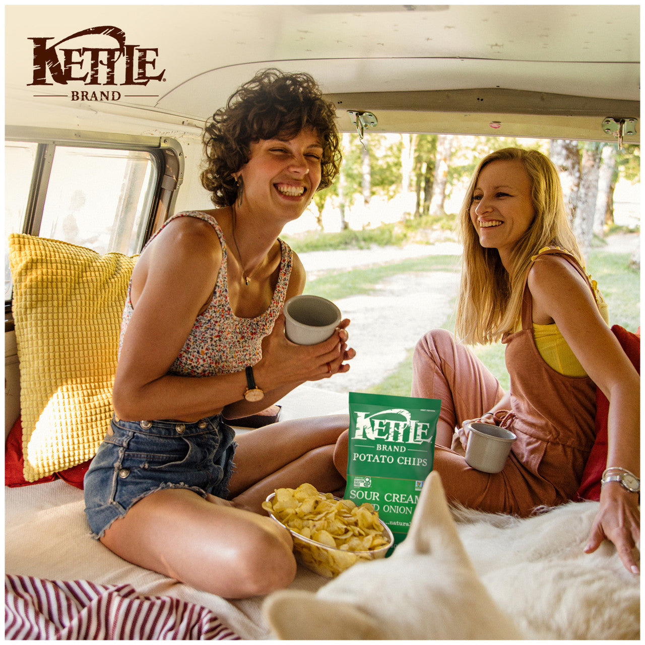 Kettle Chips Sour Cream & Onion Potato Chips (15x5 Oz)-2