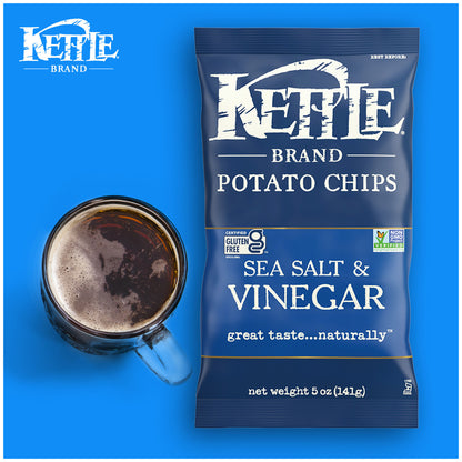 Kettle Chips Salt & Vinegar Potato Chips (15x5 Oz)-7