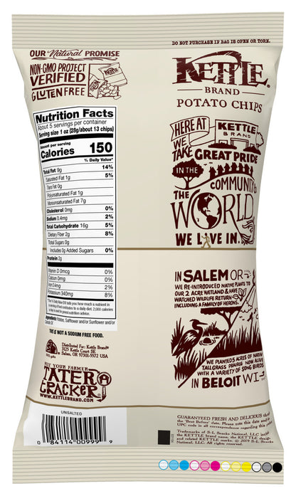 Kettle Chips No Salt Potato Chips (15x5 Oz)-2