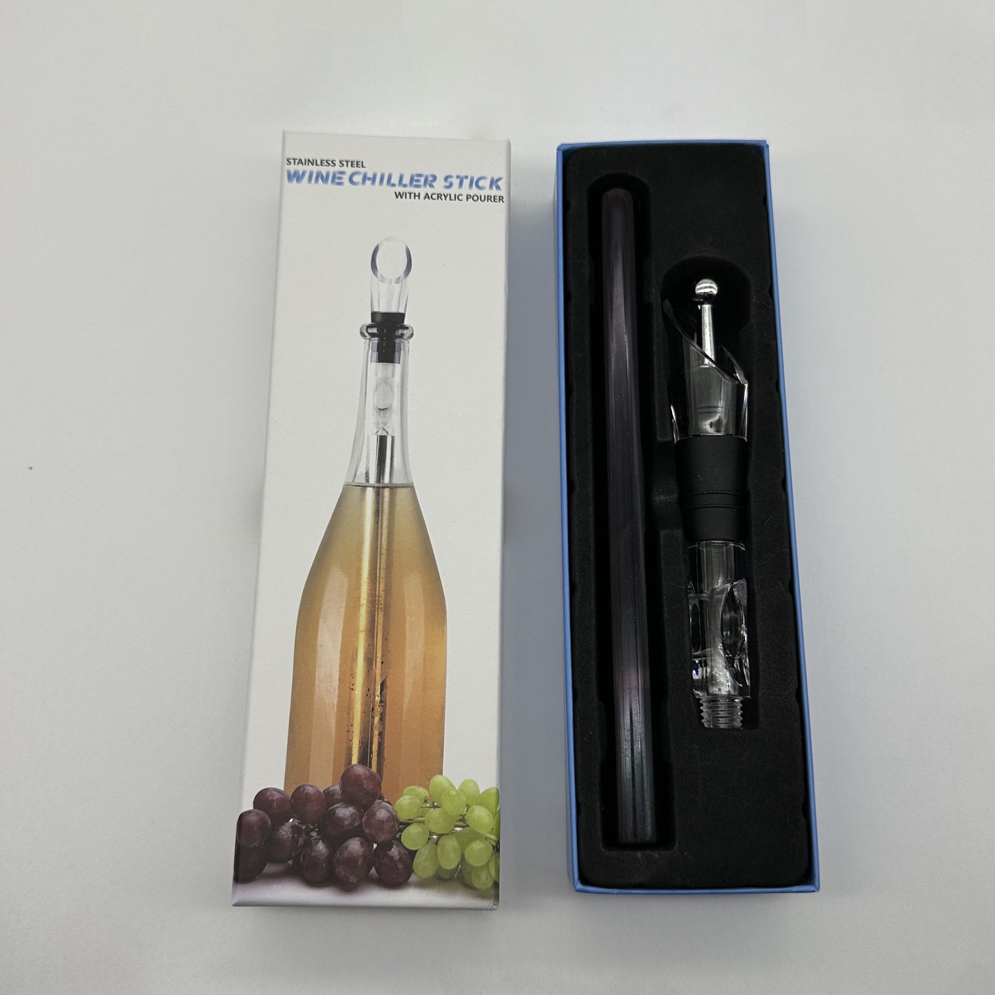 Stainless Steel Wine Bottle Cooler Stick with Leakproof Chilling Rod - Perfect for Wine and Beer Beverages