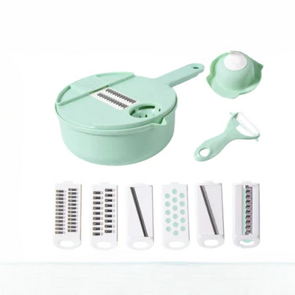 a set of kitchen gadgets including a grater, grater, and a