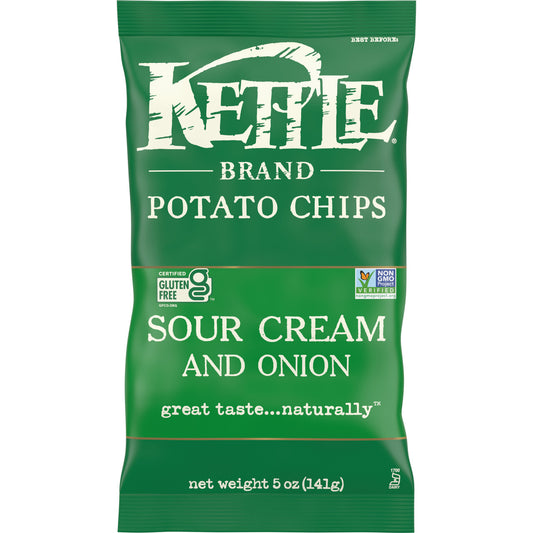 Kettle Chips Sour Cream & Onion Potato Chips (15x5 Oz)-0