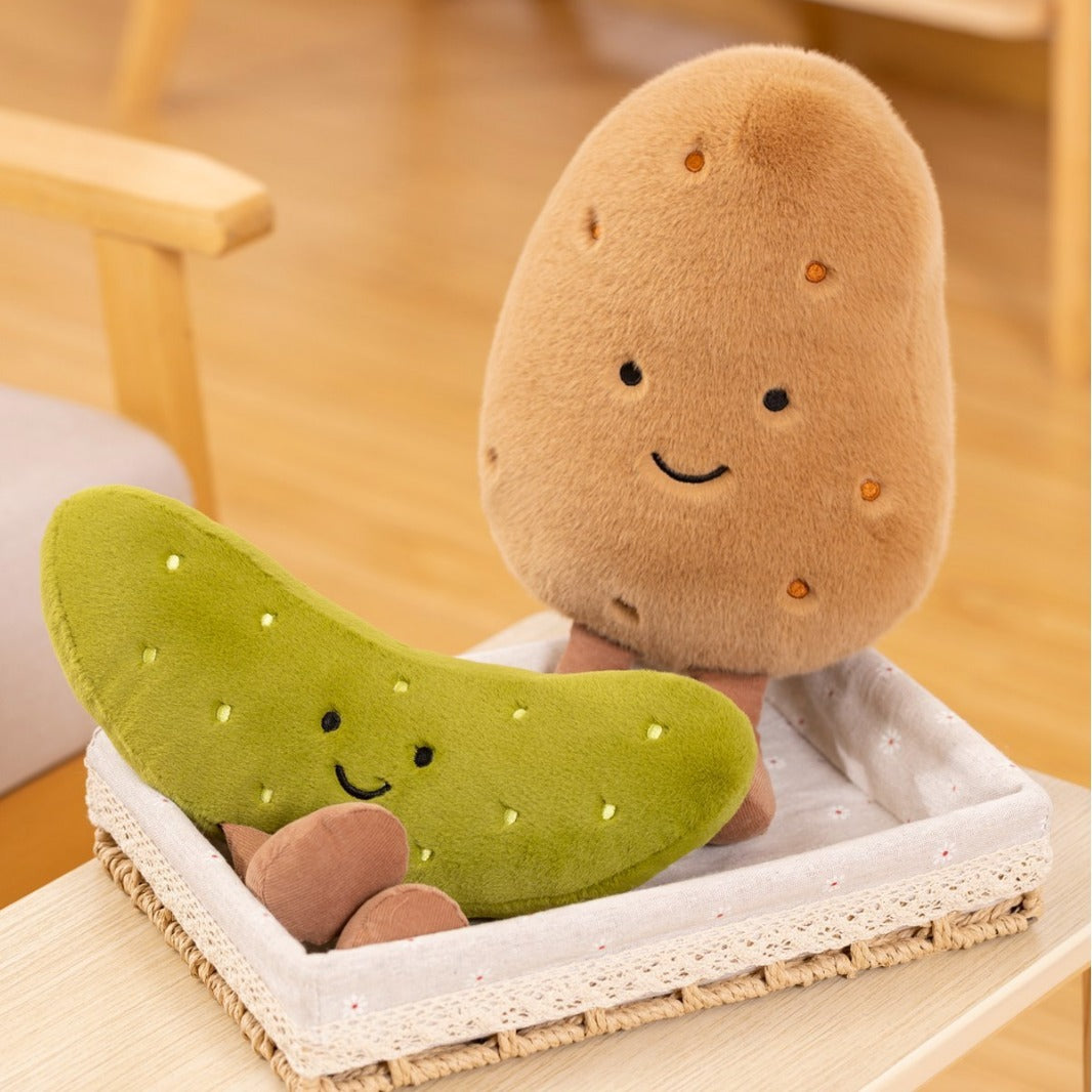 Plush Potato and Cucumber Toy - Cute Childrens Gift