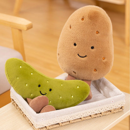 Plush Potato and Cucumber Toy - Cute Childrens Gift