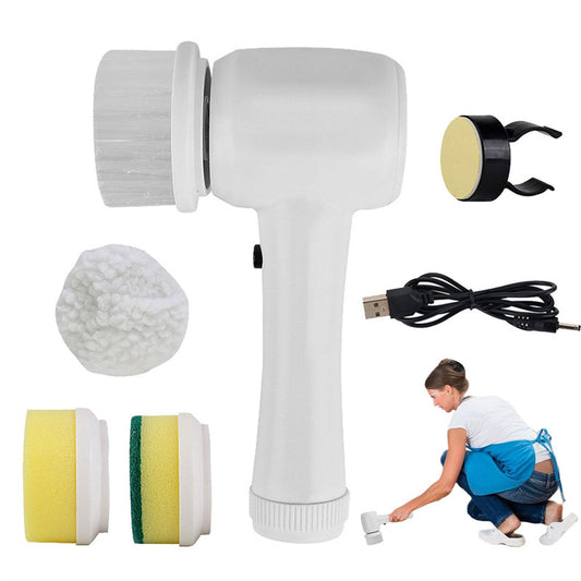 Electric 4-in-1 Handheld Cleaning Brush - Cordless Spin Scrubber