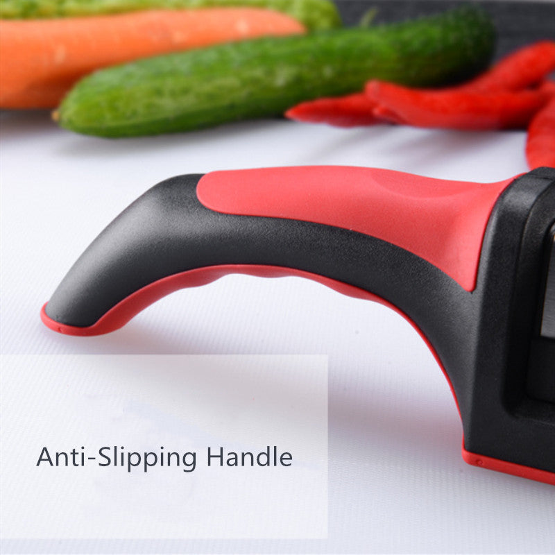Kitchen Knife Sharpener - Tungsten Steel Diamond and Ceramic Accessory