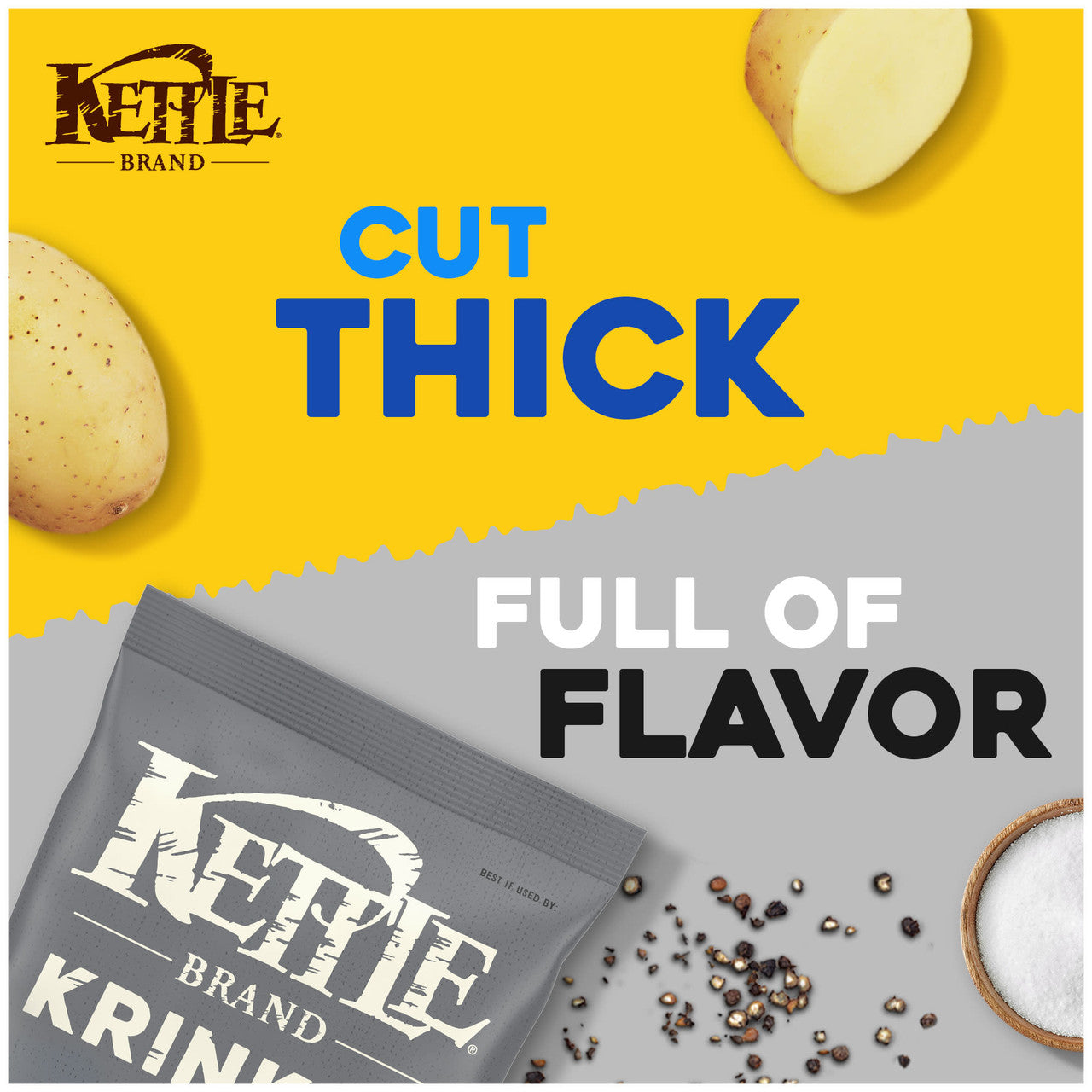 Kettle Chips Salt & Fr Pp Krinkle Chips (15x5 Oz)-1