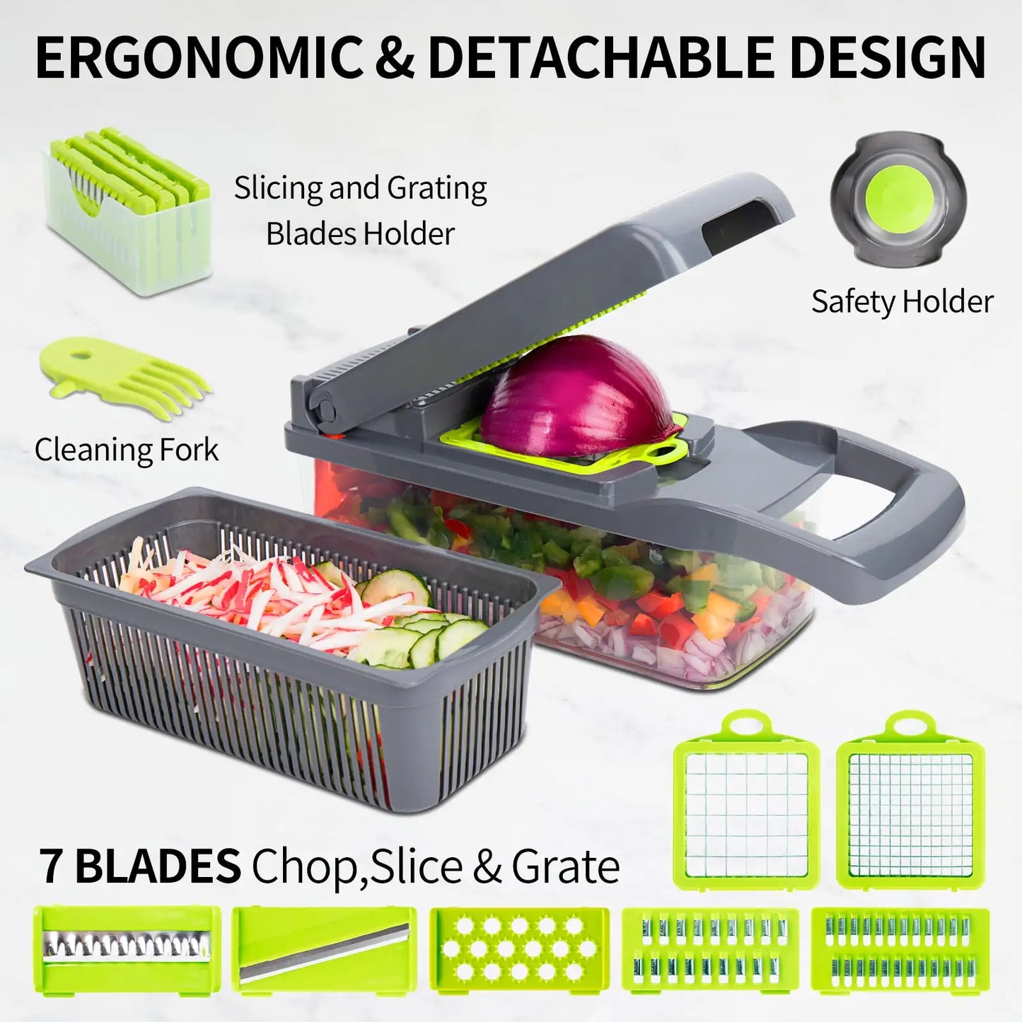 Multifunctional Cutter Shredder Slicer - 10 in 1