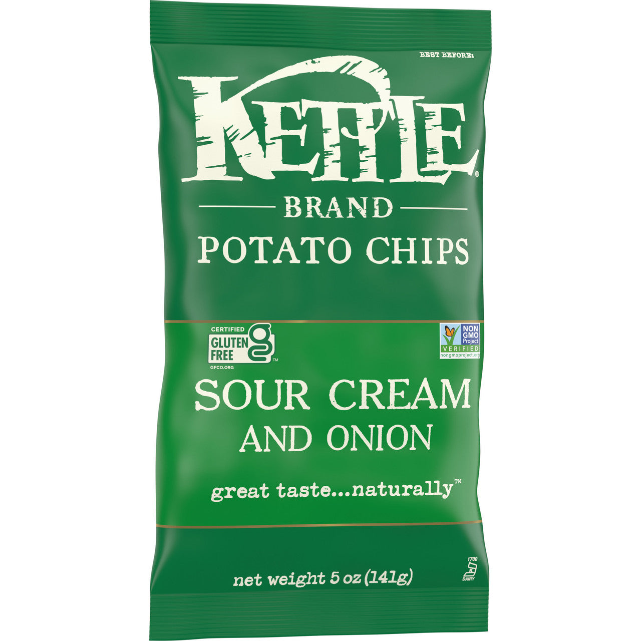 Kettle Chips Sour Cream & Onion Potato Chips (15x5 Oz)-11