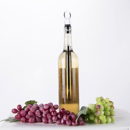 Stainless Steel Wine Bottle Cooler Stick with Leakproof Chilling Rod - Perfect for Wine and Beer Beverages