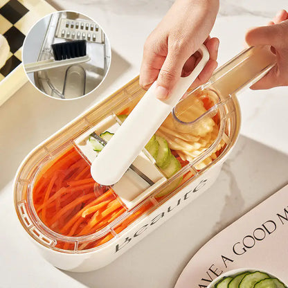 Multifunctional Vegetable Cutter - Basket and Brush Included