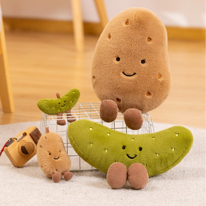 Plush Potato and Cucumber Toy - Cute Childrens Gift
