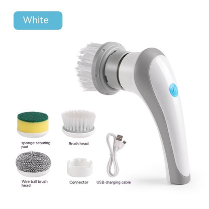 Electric 4-in-1 Handheld Cleaning Brush - Cordless Spin Scrubber