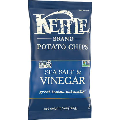 Kettle Chips Salt & Vinegar Potato Chips (15x5 Oz)-12