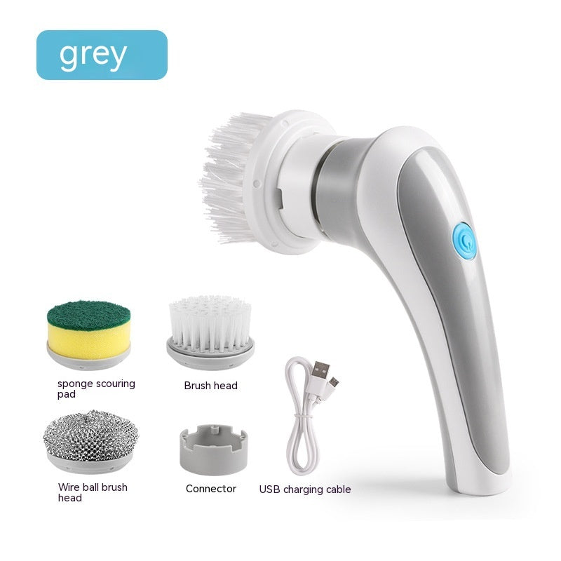 Electric 4-in-1 Handheld Cleaning Brush - Cordless Spin Scrubber
