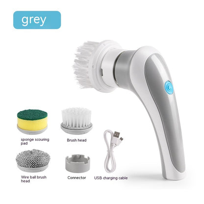 Electric 4-in-1 Handheld Cleaning Brush - Cordless Spin Scrubber