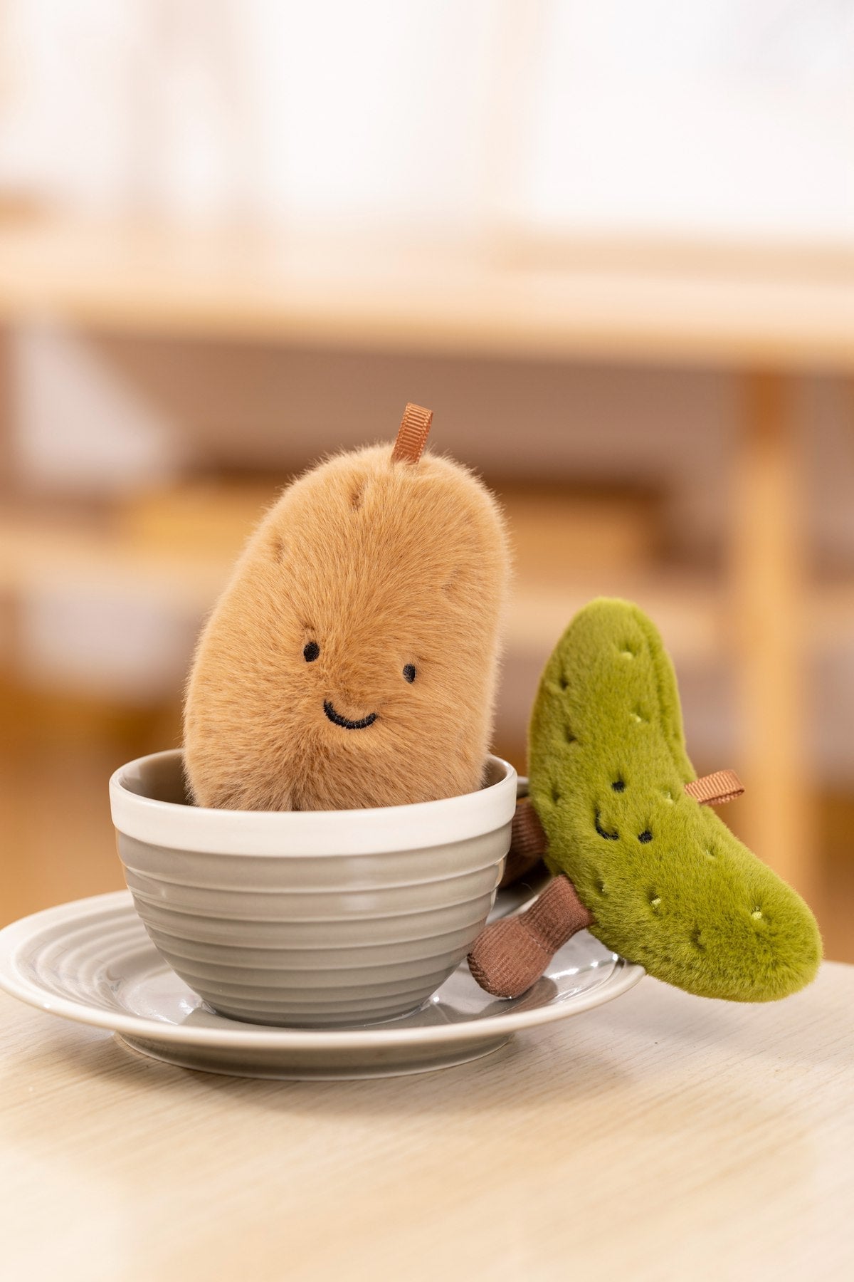 Plush Potato and Cucumber Toy - Cute Childrens Gift