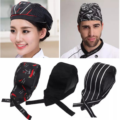 Adjustable Chef Skull Cap - Adult Mesh Kitchen Cooking Hat for Restaurant