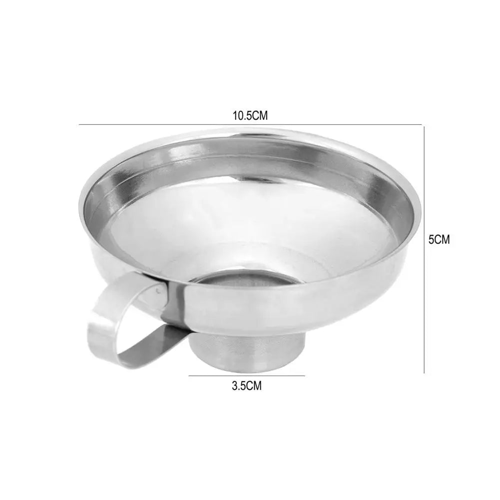 Stainless Steel Wide Mouth Canning Funnel Hopper Thick Salad Dressing Funnel Wide-Mouth Can for Oil Wine Kitchen Cooking Tools.