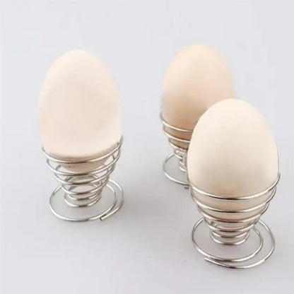 2PCS Spiral Egg Cup Boiled Eggs Holder - Kitchen Breakfast Cooking Tool