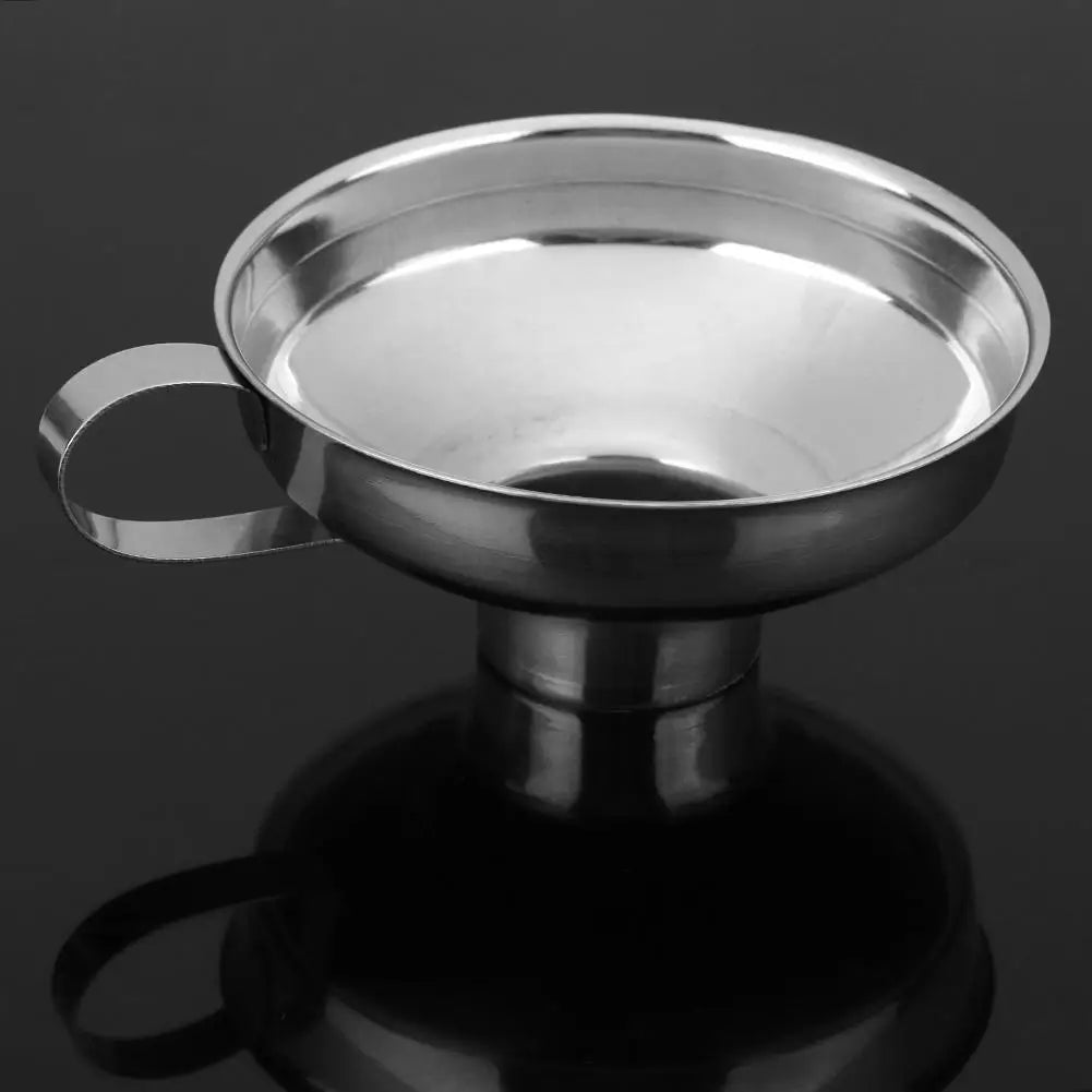 Stainless Steel Wide Mouth Canning Funnel Hopper Thick Salad Dressing Funnel Wide-Mouth Can for Oil Wine Kitchen Cooking Tools.