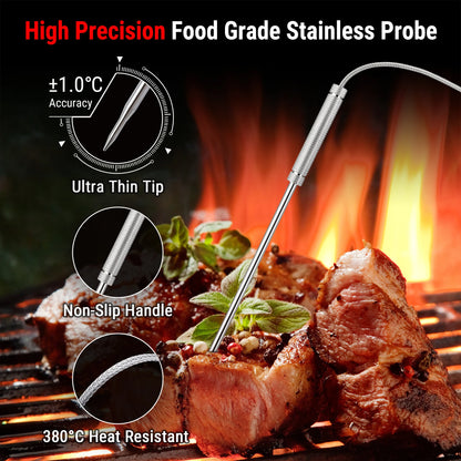 ThermoPro TP17H Kitchen Cooking Digital Meat Thermometer With 4 Probes Backlight BBQ Oven Thermometer For Meat Somking.