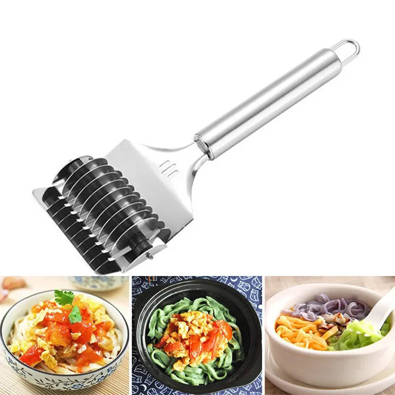 Stainless Steel Manual Spaghett Cutter Pasta Machine DIY Dough Noodles Maker Ginger Garlic Roll Crusher Kitchen Cooking Gadgets.