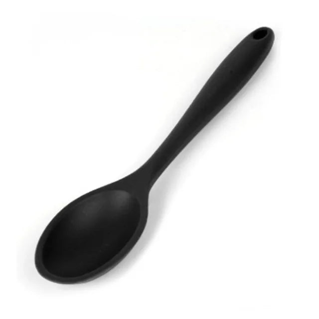 1Pcs Small Multicolored Silicone Spoons Nonstick Kitchen Spoon Silicone Serving Spoon Stirring Spoon for Kitchen Cooking Bakin.
