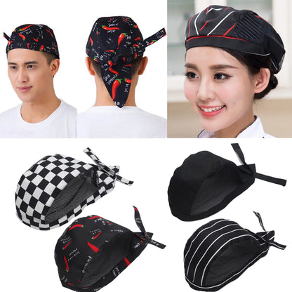 Adjustable Chef Skull Cap - Adult Mesh Kitchen Cooking Hat for Restaurant