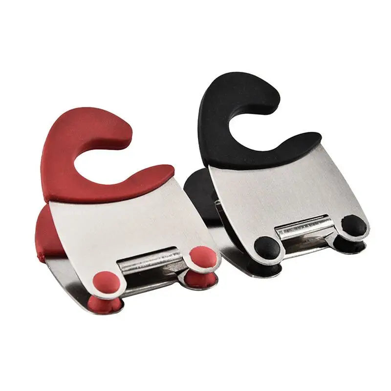 Stainless Steel Pot Clip Scoop Clamp Tongs Holder for Pot Pan Spoon Holder Spatula Storage Rack Kitchen Cooking Tools #EW.