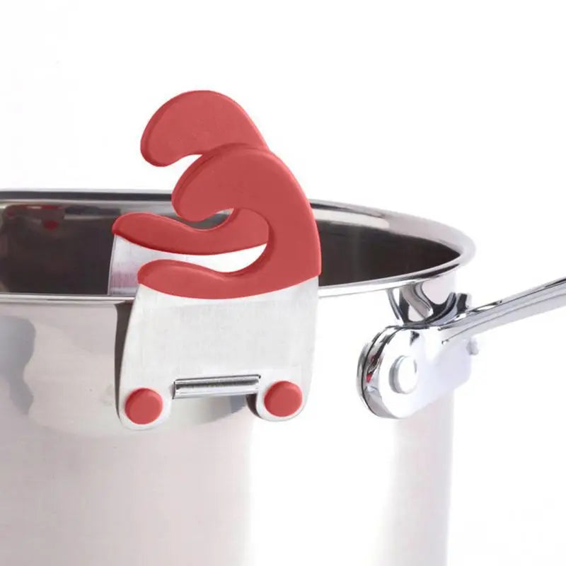 Stainless Steel Pot Clip Scoop Clamp Tongs Holder for Pot Pan Spoon Holder Spatula Storage Rack Kitchen Cooking Tools #EW.
