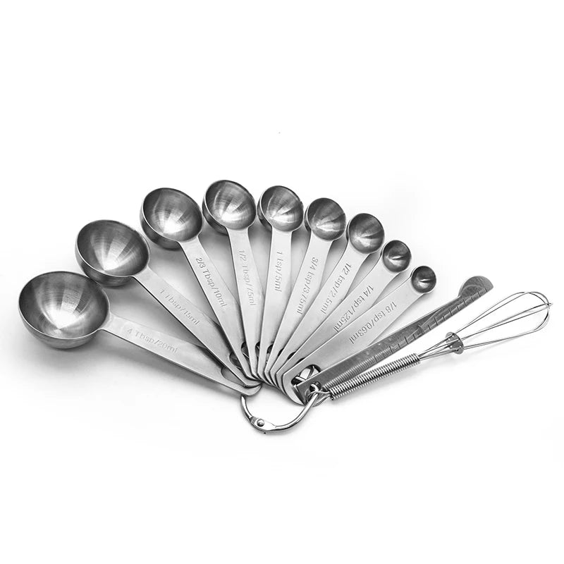 Measuring Spoons Set - Heavy Duty Stainless Steel Measuring Tools For Kitchen Cooking and Home Baking.