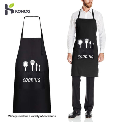 Unisex Waterproof Cooking Apron with Pockets for Home Kitchen and Restaurant Use