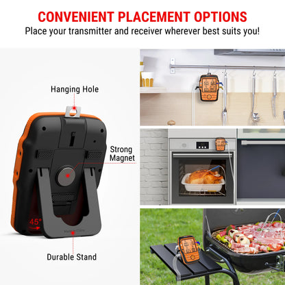 ThermoPro TP27C  4 Probes Digital Kitchen Cooking Thermometer For Meat Backlight BBQ Grilling Oven Meat Thermometer.
