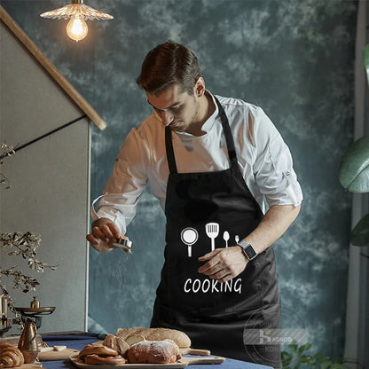 Unisex Waterproof Cooking Apron with Pockets for Home Kitchen and Restaurant Use