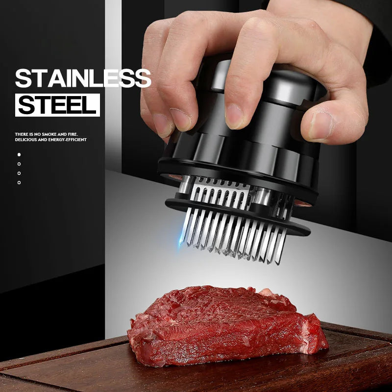 56-Blade Stainless Steel Meat Tenderizer Hammer for Beef and Steak