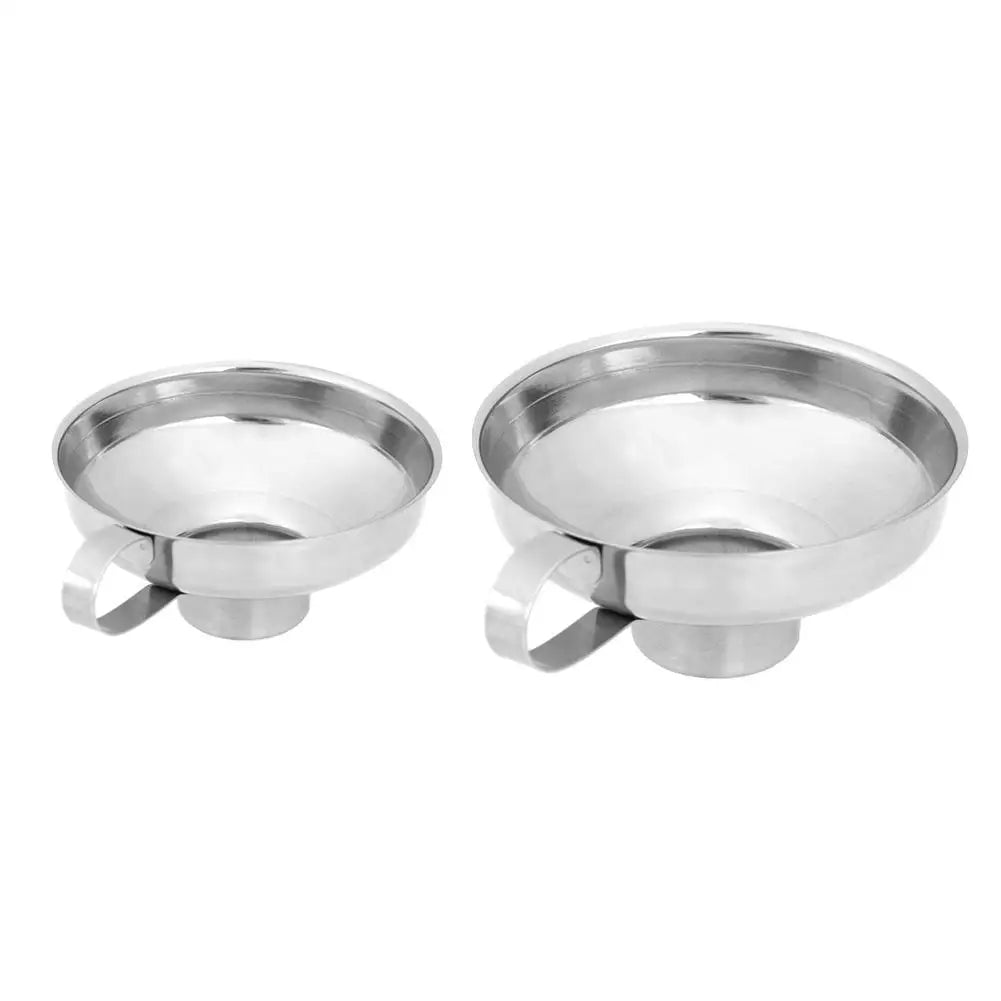 Stainless Steel Wide Mouth Canning Funnel Hopper Thick Salad Dressing Funnel Wide-Mouth Can for Oil Wine Kitchen Cooking Tools.