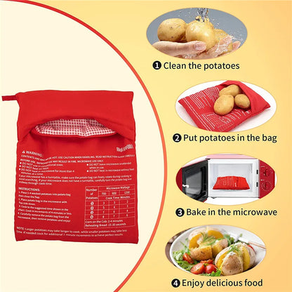 Microwave Potato Cooking Bag - Quick Easy Baked Potatoes - Free Shipping